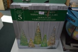 *LED Glass Christmas Trees