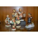 Six Hummel and Goebel Child Figurines