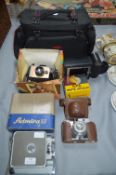 Vintage Cine Cameras, Camcorders, Kit Bag, etc.
