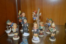 Nine Hummel and Goebel Child Figurines