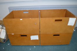*Four Large MDF Storage Boxes on Castors