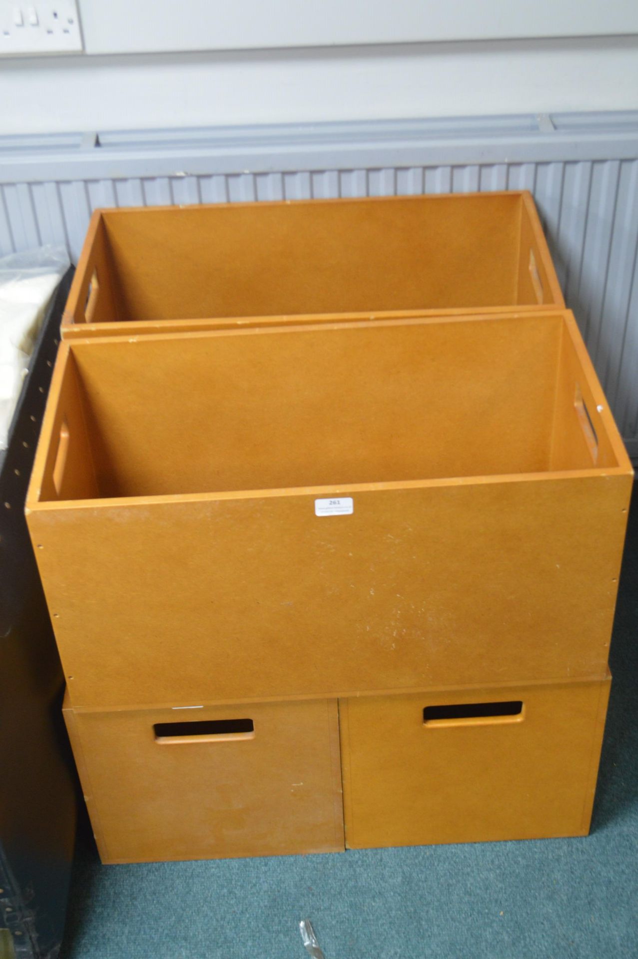 *Four MDF Storage Boxes