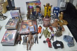 Dr. Who Collectible Figures, RC Daleks, DVDs, etc.