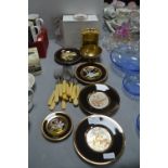 Chokin 24ct Gold Plated Dishes plus Cutlery etc.