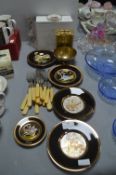 Chokin 24ct Gold Plated Dishes plus Cutlery etc.