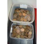 Quantity of Vintage British Pennies and Halfpences