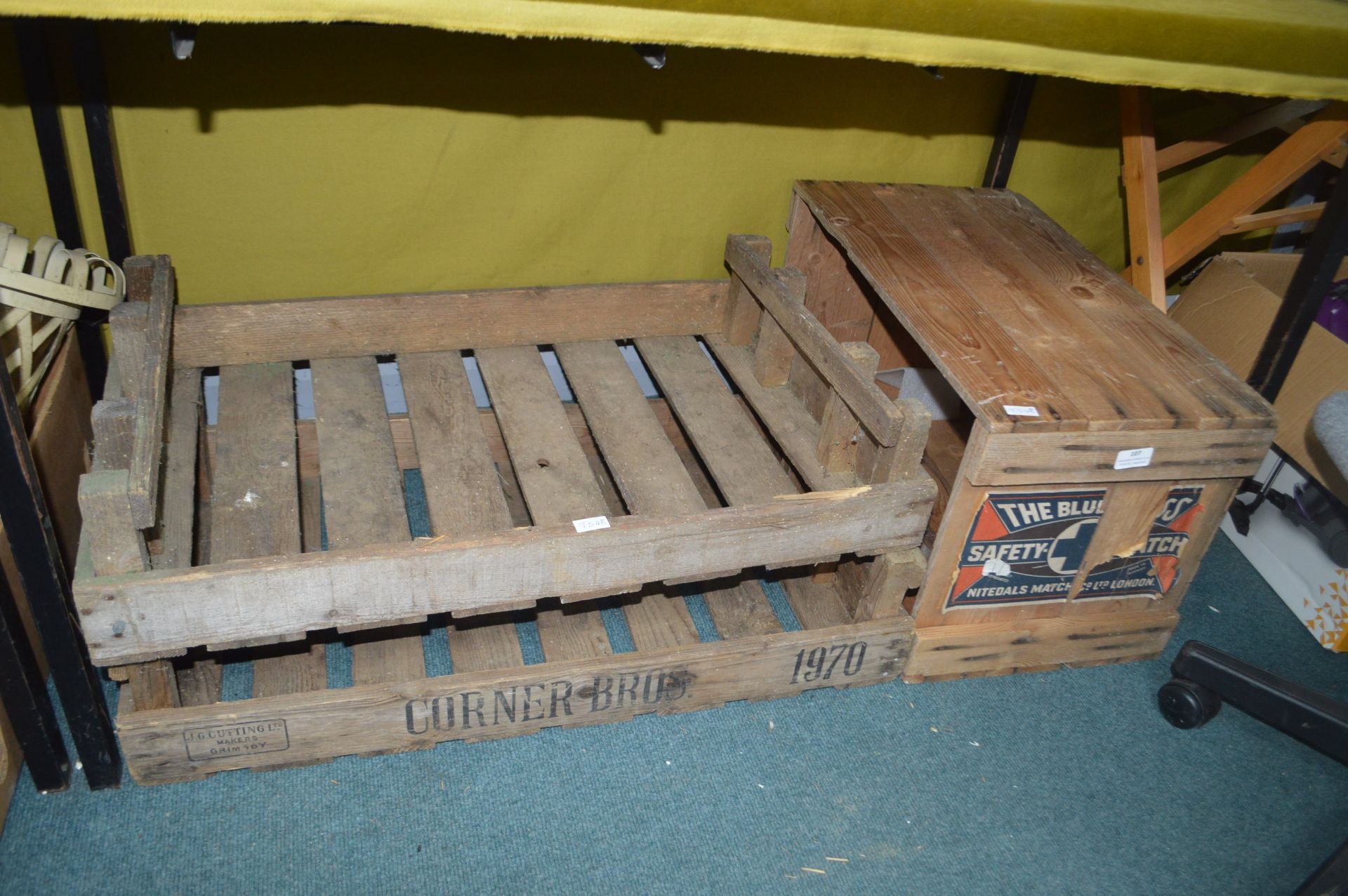 Three Vintage Wooden Crates