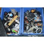 Contents of Two Boxes Including Assorted Electrical Cables etc. (boxes not included)