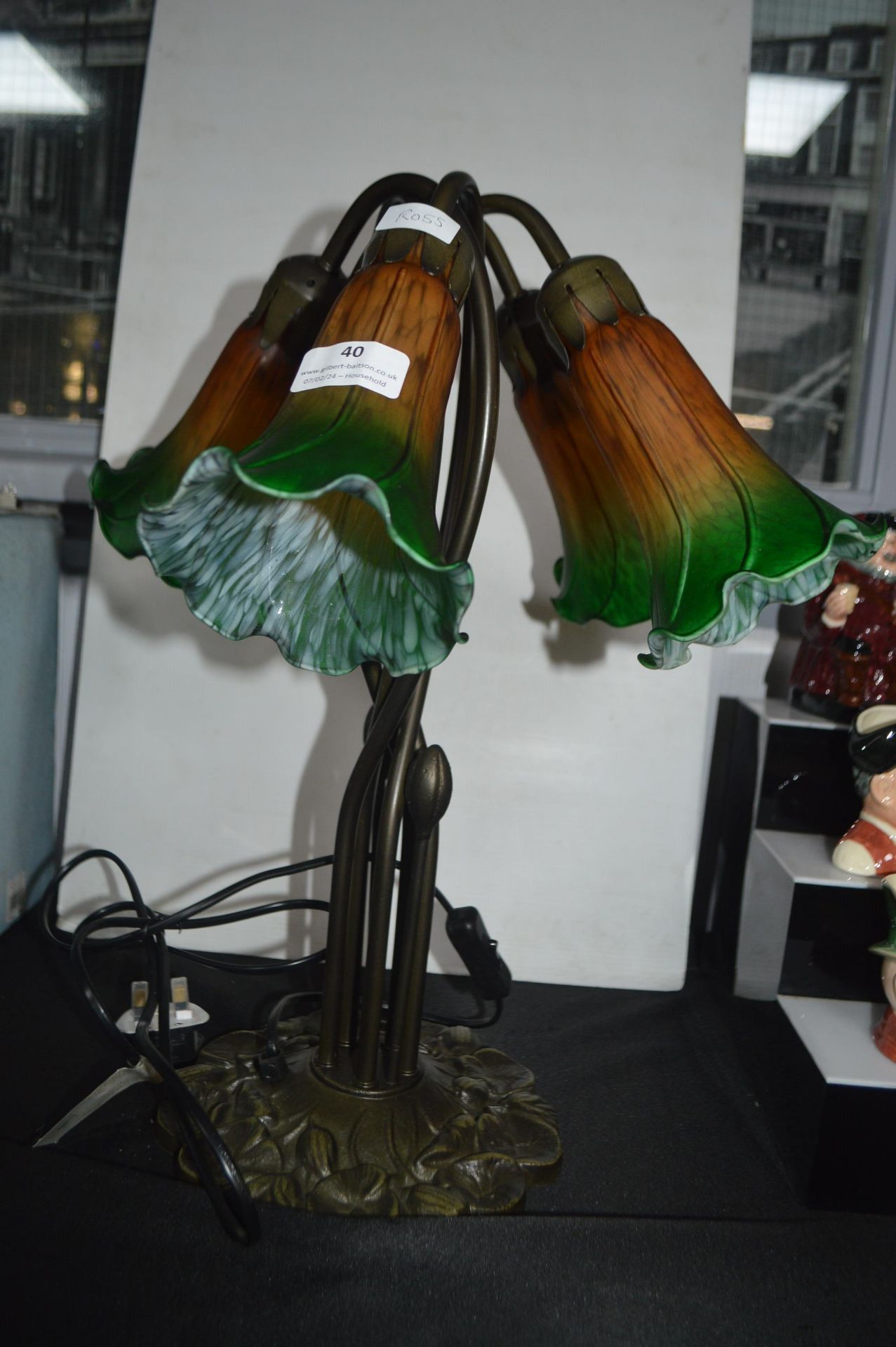 *Art Nouveau Style Table Lamp (missing one shade) - Image 2 of 3