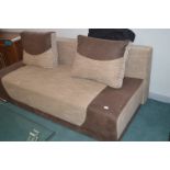 Brown Upholstered Sofa Bed