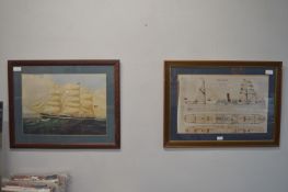 Two Framed Shipping Prints