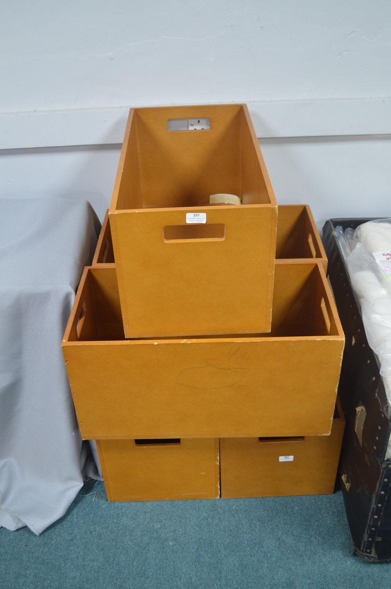 *Five MDF Storage Boxes