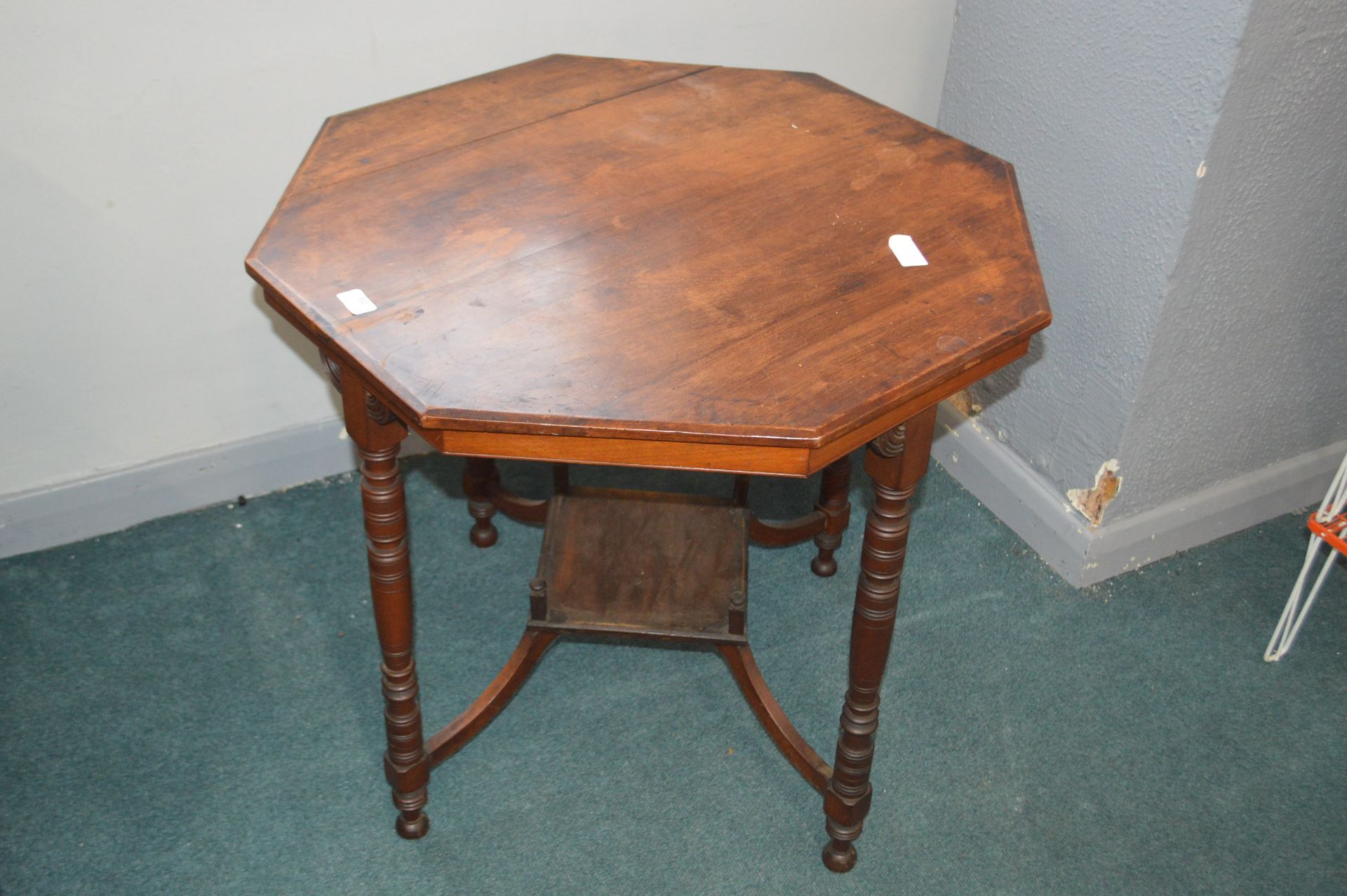 *Antique Mahogany Octagonal Occasional Table