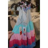 Two Joana Michelle Girl's Stripe Dresses Size: 6 y