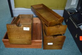 Wooden Filing Drawers and Boxes