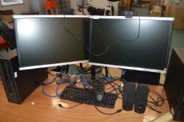 *HP Desktop PC with Two HP Compact 22" Monitors, p