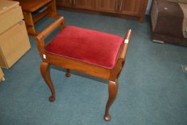 Edwardian Mahogany Piano Stool on Cabriole Legs