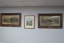 Two Oak Framed Edwardian Cattle Prints plus One Ot