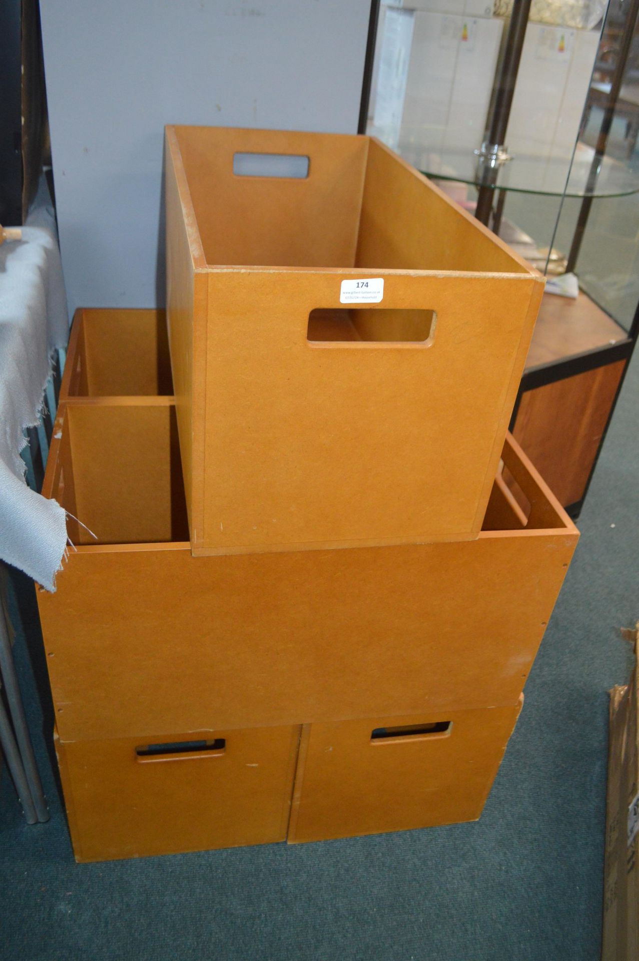 *Five MDF Storage Boxes