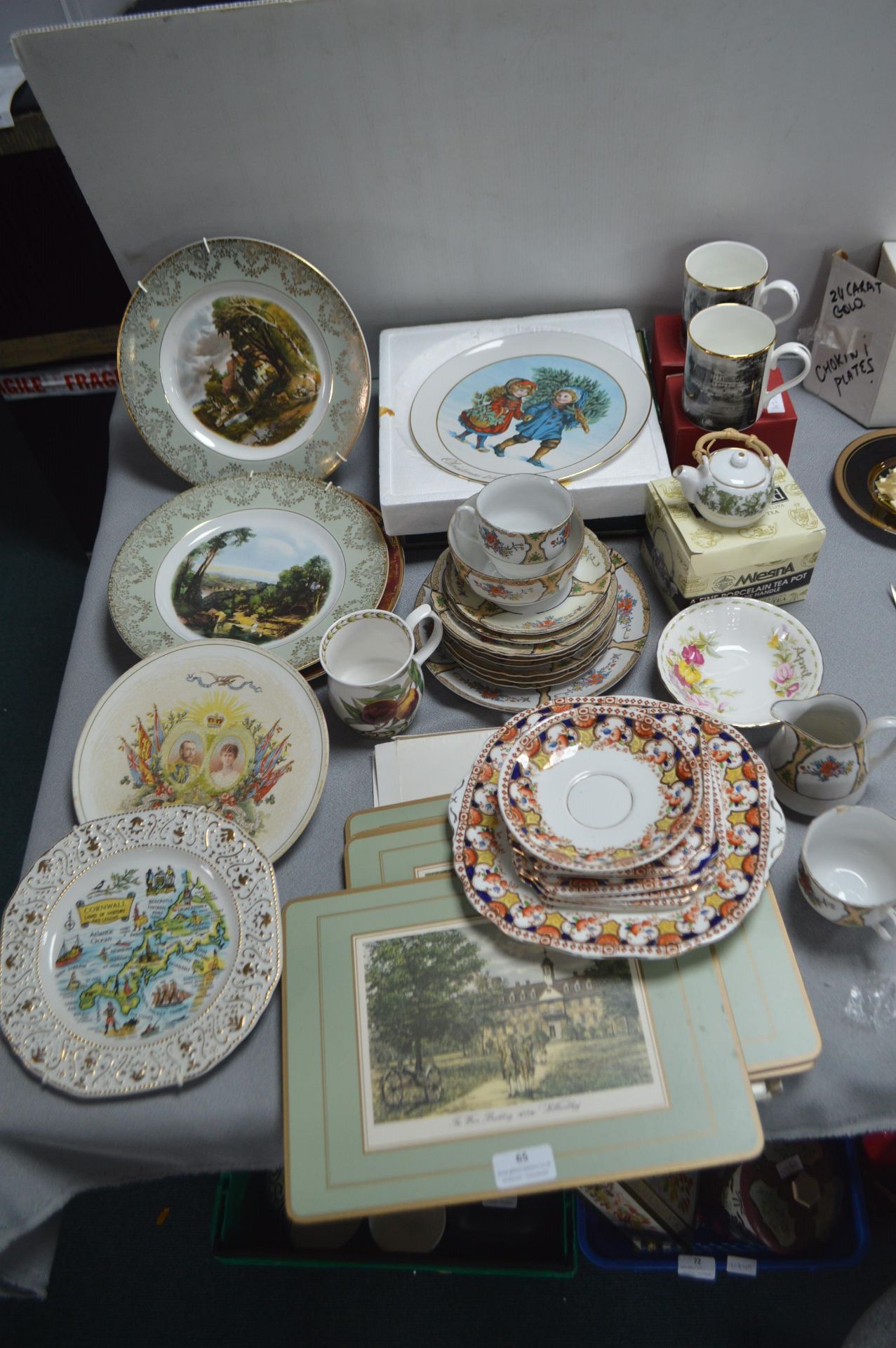Assorted Pottery and Decorative Plates, etc.