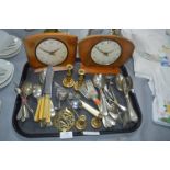 Vintage Cutlery and Mantel Clocks