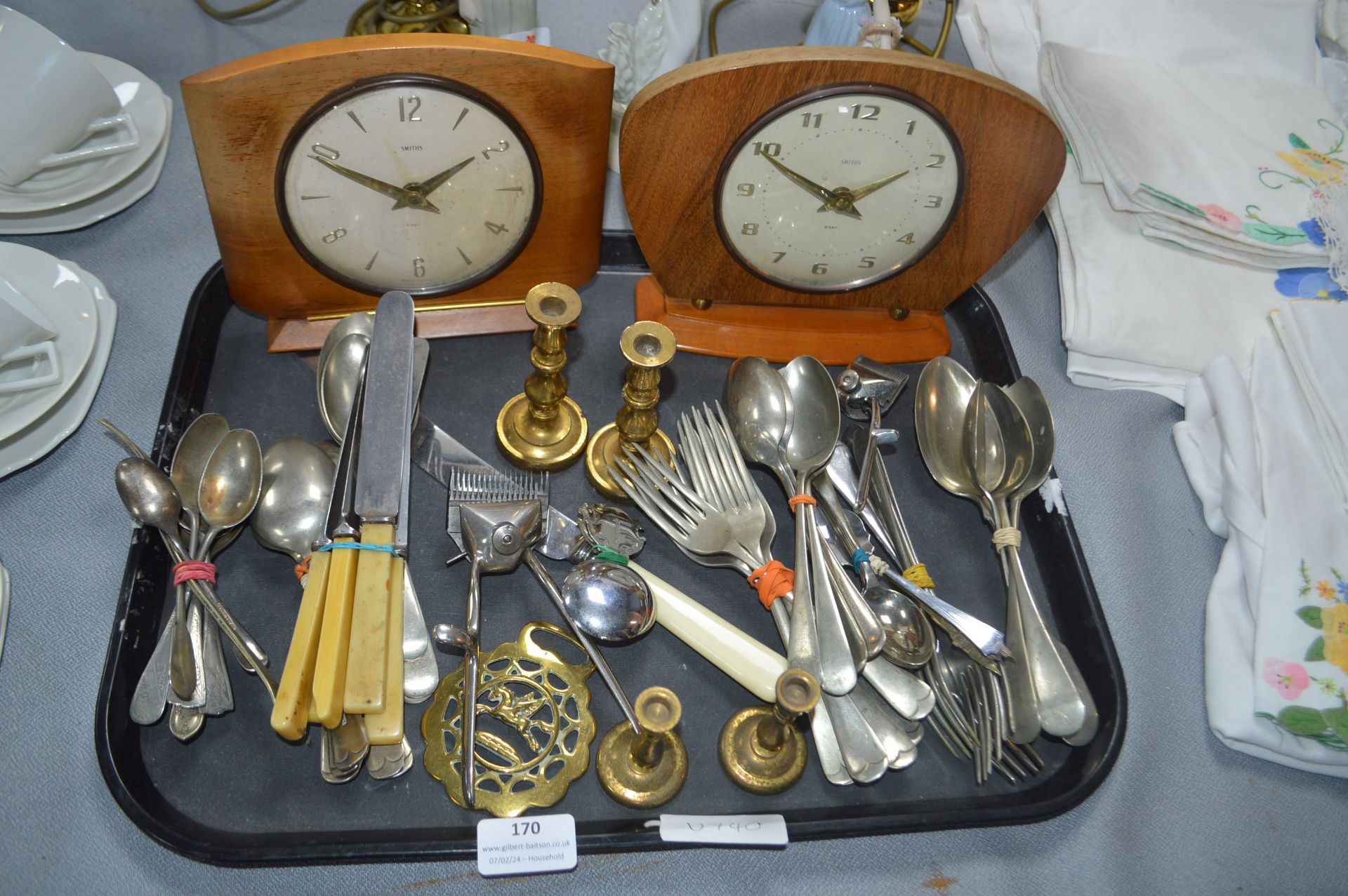 Vintage Cutlery and Mantel Clocks