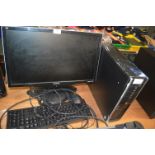 *HP Desktop Computer, Viewsonic 22" Monitor, Keybo