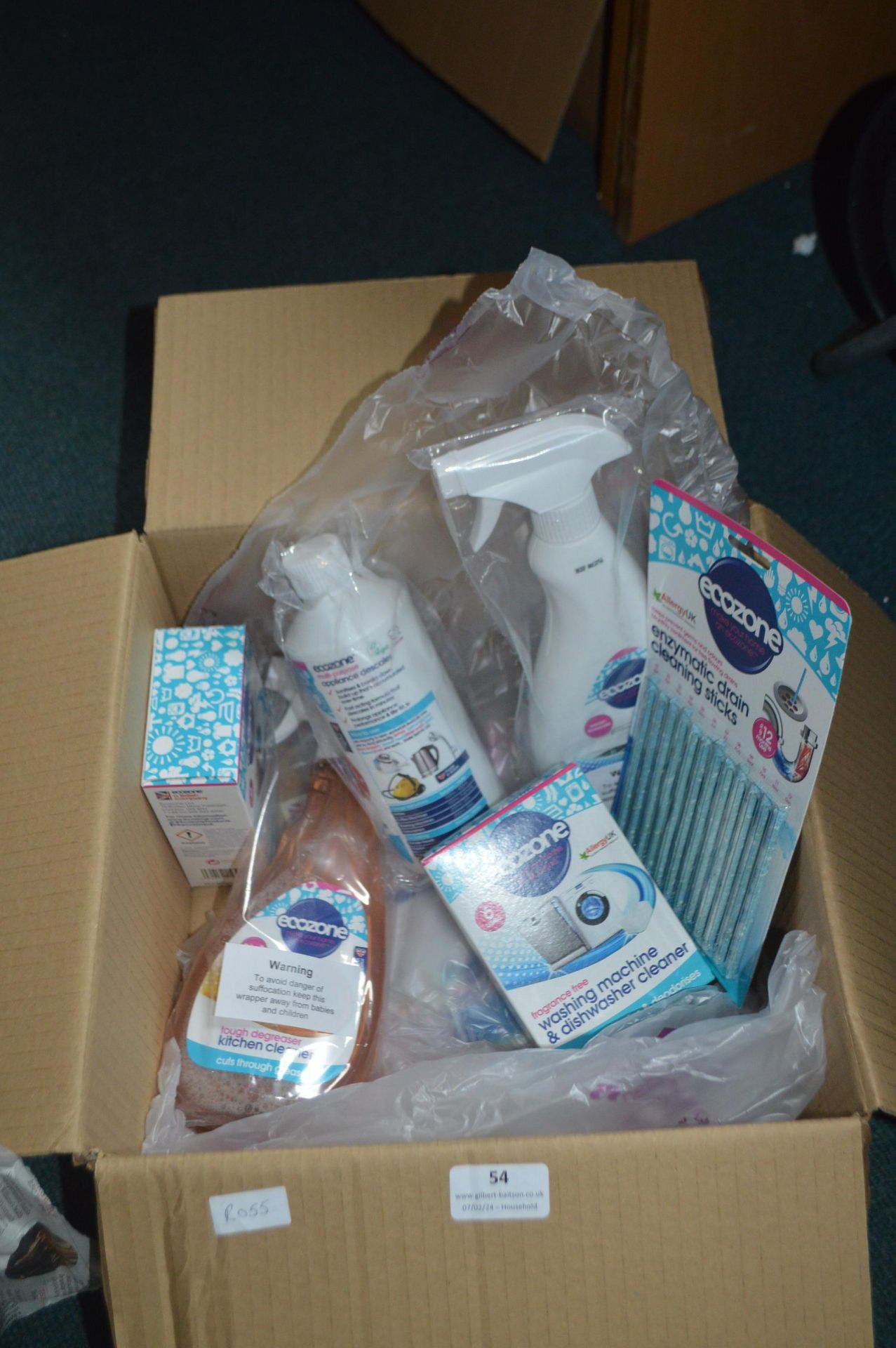 *Box of Eco Zone Home Cleaning Products