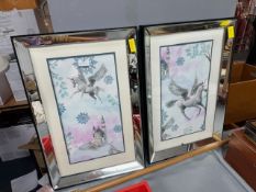 Two Decorative Mirror Framed Unicorn Pictures