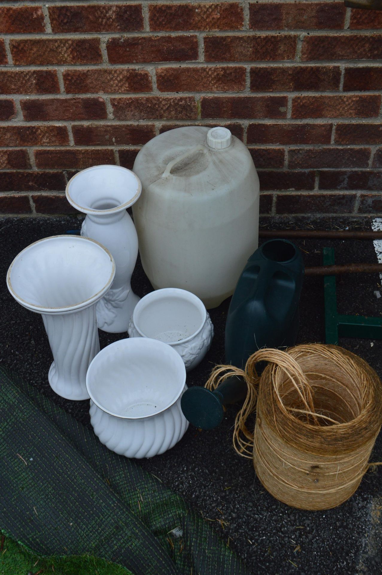 Garden Tools, Planters, Watering Can, etc. (stand - Image 3 of 3