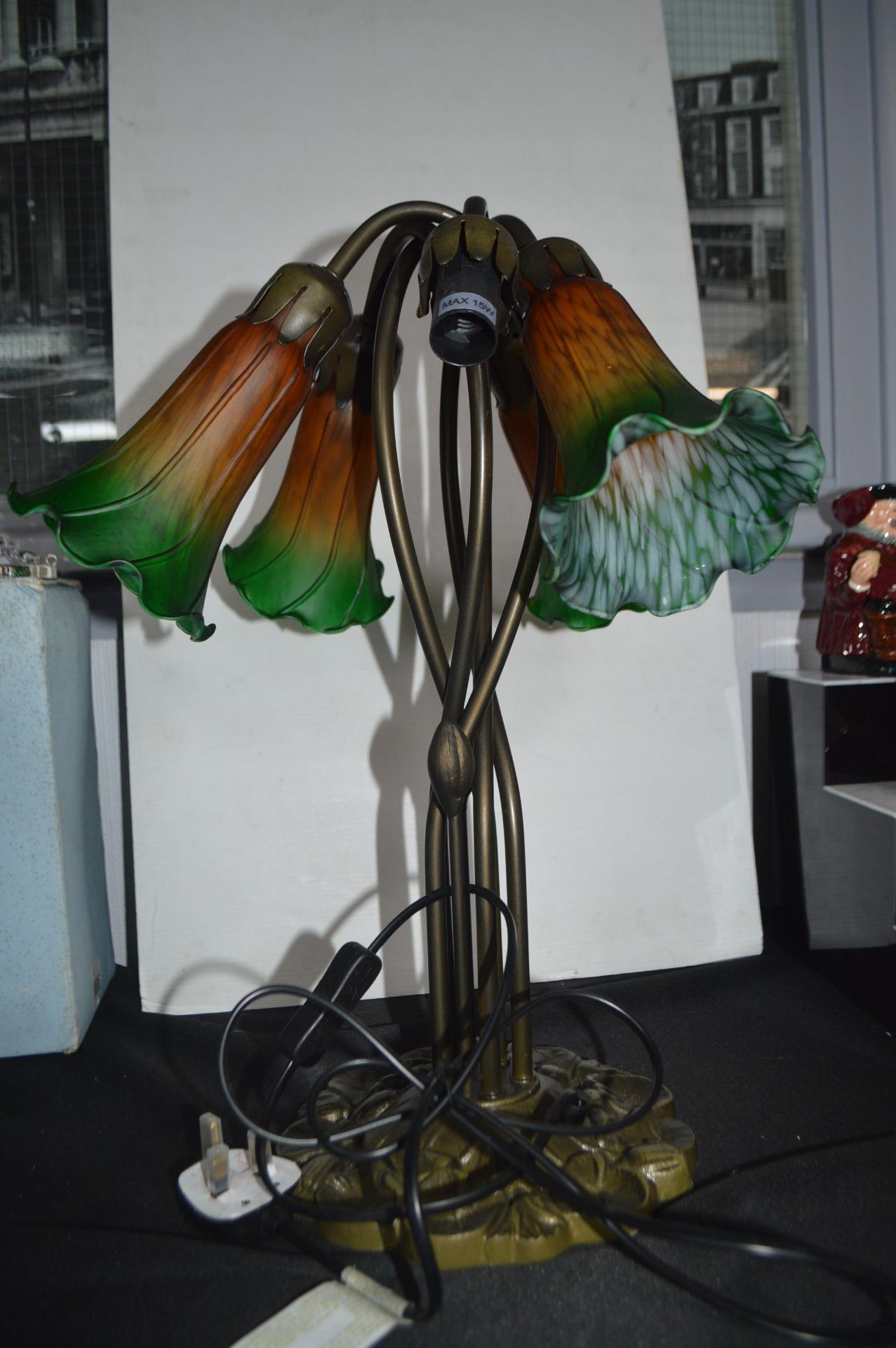 *Art Nouveau Style Table Lamp (missing one shade) - Image 3 of 3