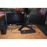 *HP Elite Desk Computer, Two Acer 22" Monitors, St