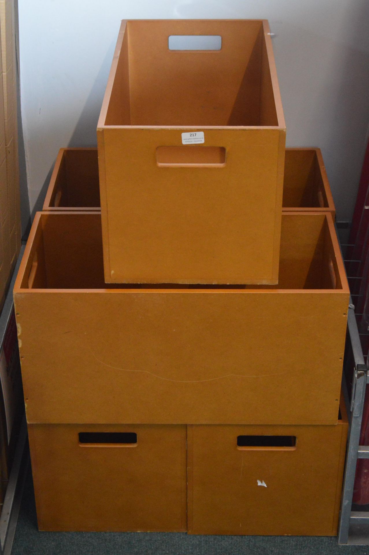 *Five MDF Storage Boxes