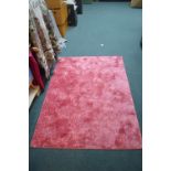 Pink Crushed Velvet Rug 165x115cm