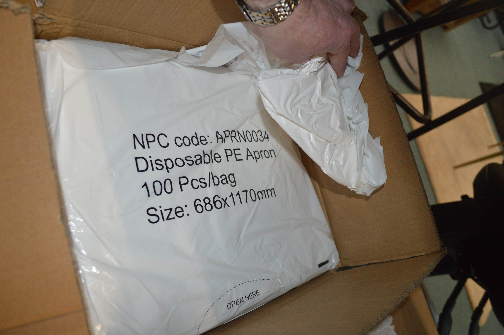 *Six Boxes of Assorted Disposable Aprons - Image 2 of 2