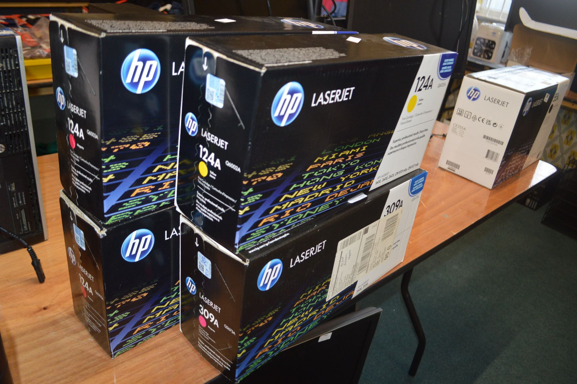 *Four HP LaserJet Printer Cartridges (yellow and m