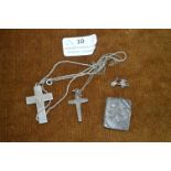 Continental Silver Crucifixes etc. ~23g