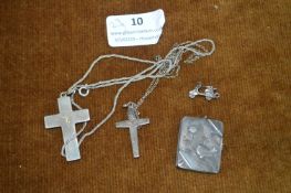 Continental Silver Crucifixes etc. ~23g