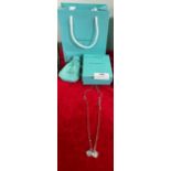 Tiffany Style Silver Heart Necklace