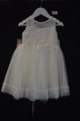 Girl's Bridesmaid Dress in Ivory by Visara Size: 3-4 years