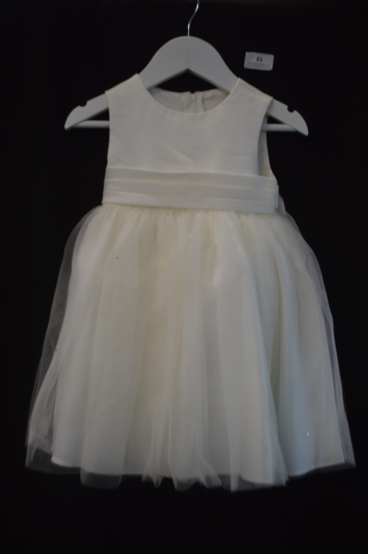 Girl's Bridesmaid Dress in Ivory Size: 18 Months - 2 years