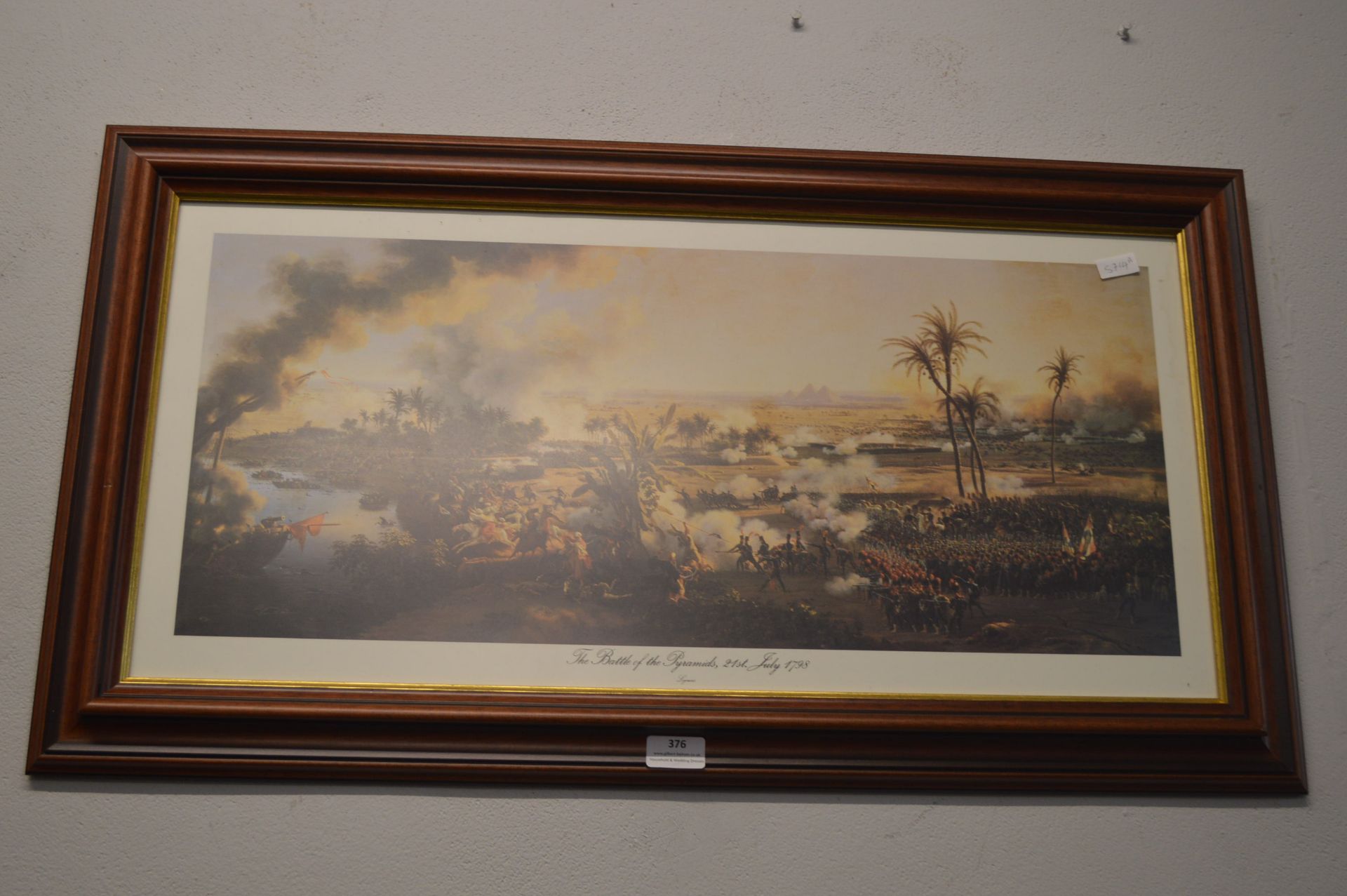 Framed Painting of The Battle of the Pyramids