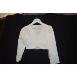 Girl's Long Sleeve Bolero in Ivory Size: 8-9 years