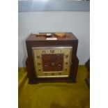 1930's Mantel Clock with Oak Case