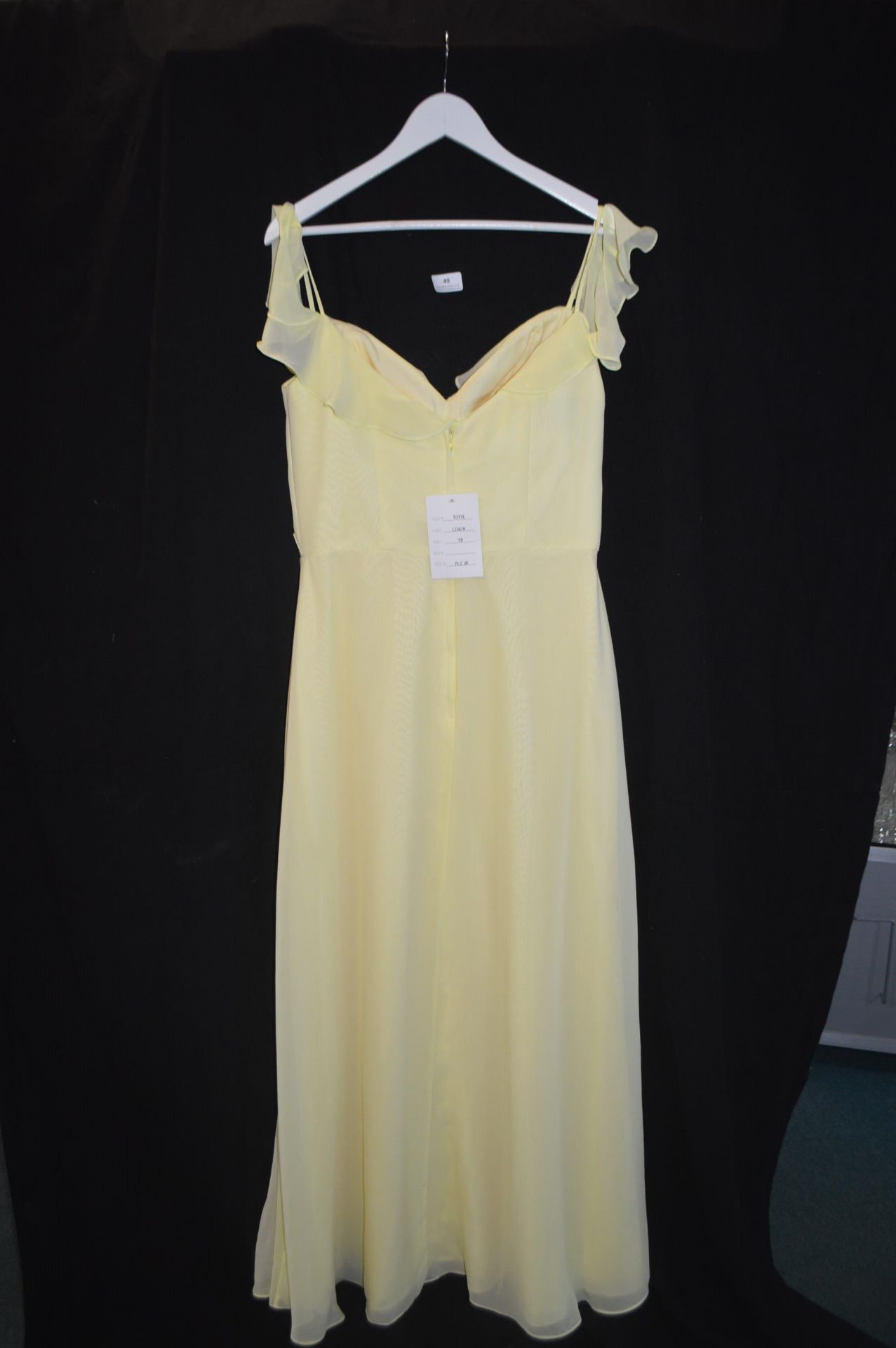 Prom Dress in Lemon by Kenneth Winston for Bridal Design Size: 16 - Image 2 of 2