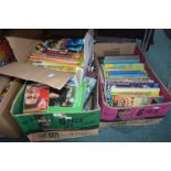 Five Boxes of Books Including Children's Annuals,