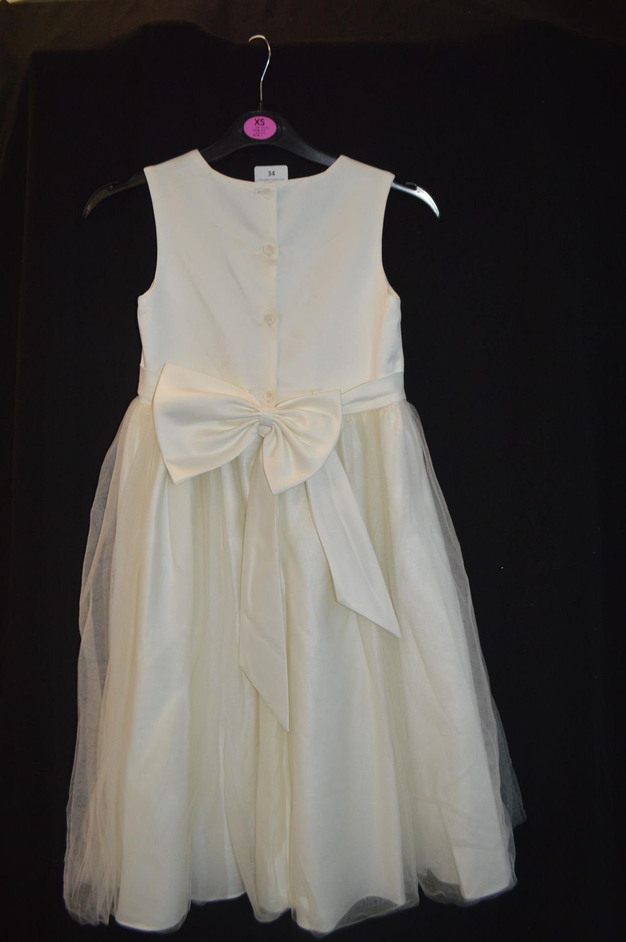 Girl's Bridesmaid Dress in Ivory by Visara - Image 2 of 2