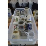 20 German Beer Steins with Storage Box