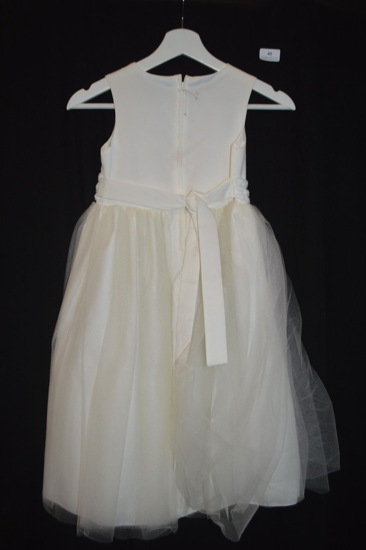 Girl's White Bridesmaid Dress Visara by Size: 5-6 years - Image 2 of 2