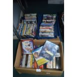 Three Boxes of DVDs, Blu-rays, etc.